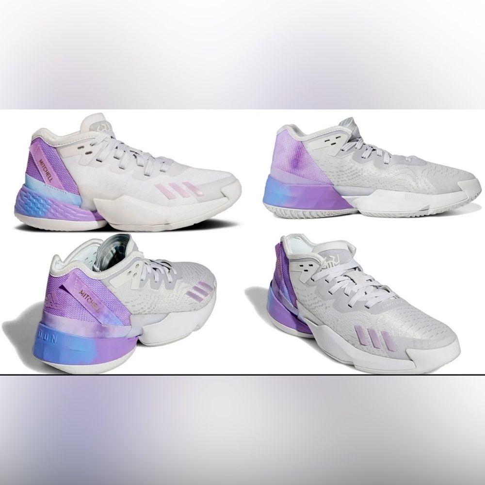 Adidas Basketball D.O.N. Issue 4 Donavan Mitchel white-gray purple Kids Size 1